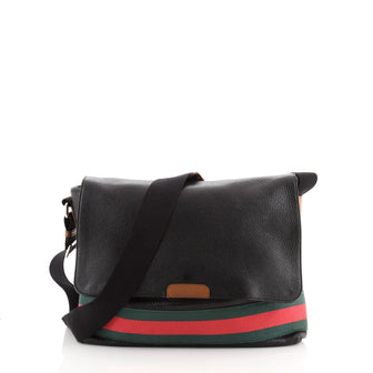 Gucci Signature Web Messenger Bag Leather Large