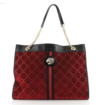 Gucci Rajah Chain Tote GG Velvet Large