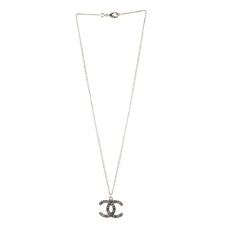 Chanel CC Baguette Reversible Necklace Crystal Embellished Metal and Glitter Embalmed Resin