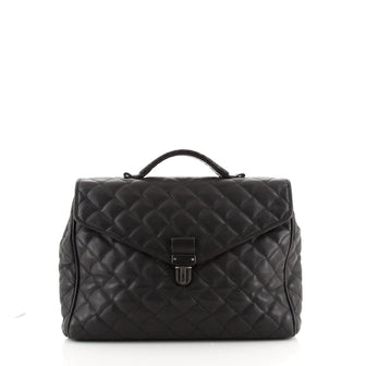 Bottega Veneta Envelope Briefcase Quilted Leather Large