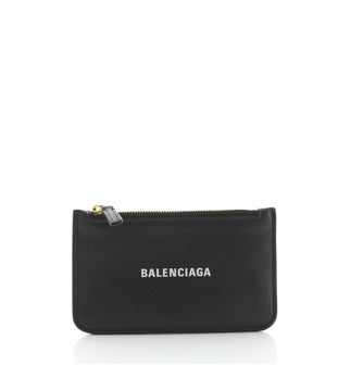 Balenciaga Logo Cash and Coin  Holder Leather Long