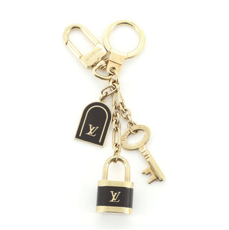 Louis Vuitton Porte Cles Cadena Bag Charm and Key Holder Metal and Enamel