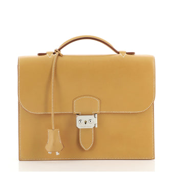 Hermes Sac a Depeches Bag Vache Natural 27
