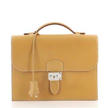 Hermes Sac a Depeches Bag Vache Natural 27