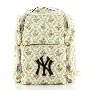 Gucci MLB Front Pocket Backpack Printed Satin with Applique Medium