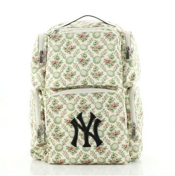 Gucci MLB Front Pocket Backpack Printed Satin with Applique Medium