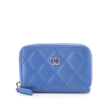 Chanel CC Zip Coin Purse Quilted Lambskin Small