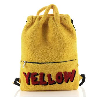 Fendi Vocabulary Drawstring Backpack Shearling