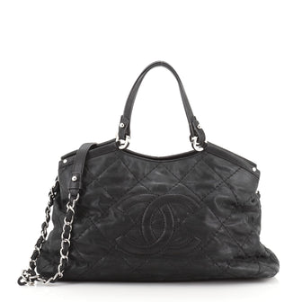 Chanel CC Sea Hit Tote Quilted Iridescent Calfskin Small