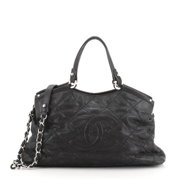 Chanel CC Sea Hit Tote Quilted Iridescent Calfskin Small