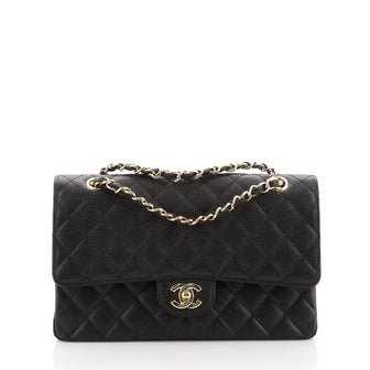 Chanel Classic Double Flap Bag Quilted Caviar Medium