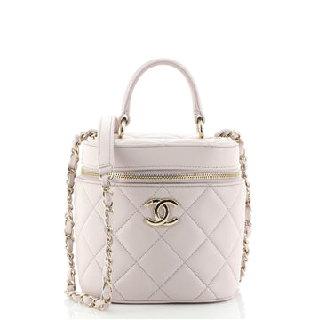 Chanel Trendy CC Top Handle Vanity Case Quilted Lambskin Small