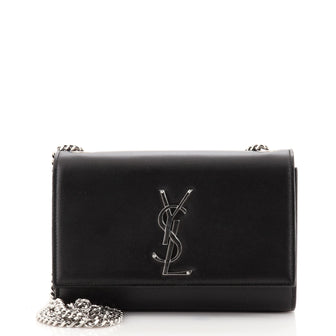 Saint Laurent Classic Monogram Crossbody Bag Grainy Leather Small