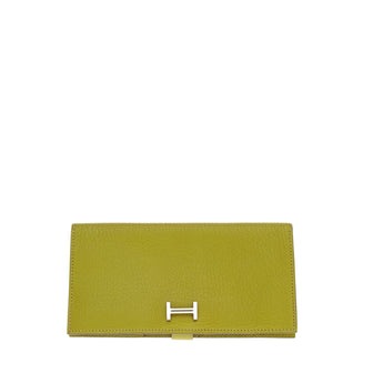 Hermes Bearn Wallet Lichen Chevre Mysore Long