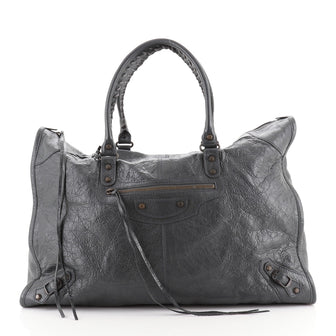 Balenciaga Weekender Classic Studs Bag Leather