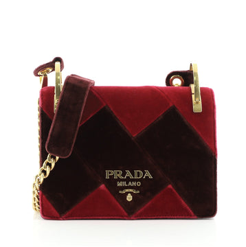 Prada Cahier Shoulder Bag Velvet Small