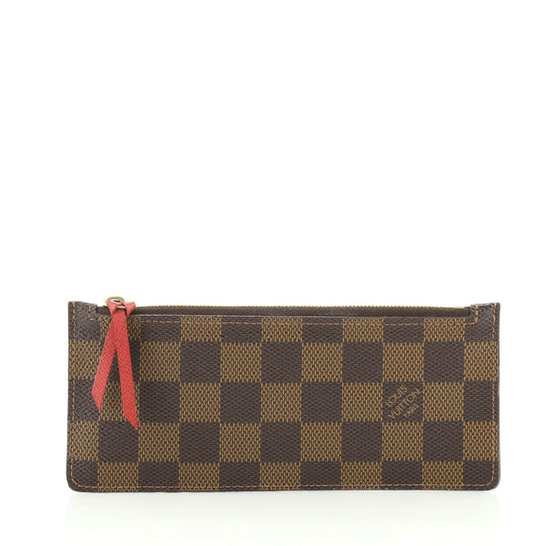 LOUIS VUITTON Felicie Zippered Monogram Canvas Insert Pouch Brown