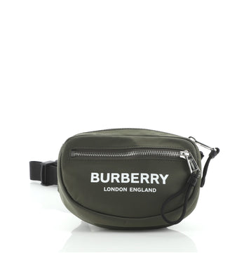 Burberry Logo Cannon Bum Bag Printed Nylon Small
