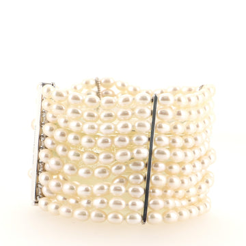 Tiffany & Co. Ziegfeld 10-Row Bracelet Freshwater Pearls with Sterling Silver 4.5MM