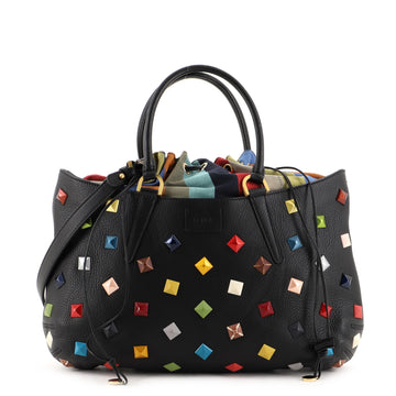 Fendi B. Fab Convertible Tote Studded Leather Medium