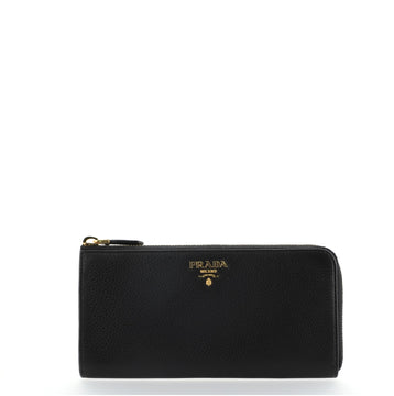 Prada Zip Around Wallet Vitello Grain Long
