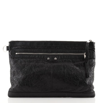 Balenciaga Classic City Clip Pouch Leather Medium