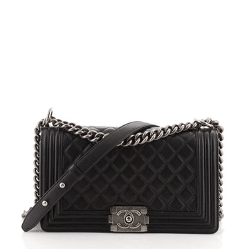 Chanel Boy Flap Bag Quilted Lambskin Old Medium