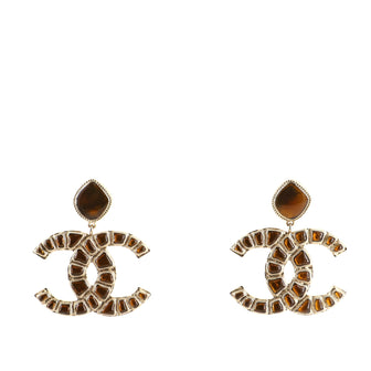 Chanel Along the Nile CC Clip-On Earrings Metal and Resin