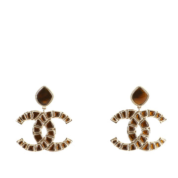 Chanel Along the Nile CC Clip-On Earrings Metal and Resin