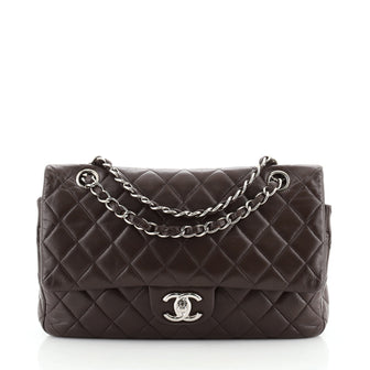 Chanel Vintage Classic Double Flap Bag Quilted Lambskin Medium
