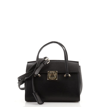 Salvatore Ferragamo Gancio Lock Convertible Shoulder Bag Leather