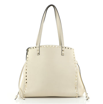Valentino Rockstud Drawstring Tote Leather