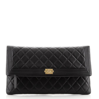 Chanel Boy Beauty CC Clutch Quilted Lambskin