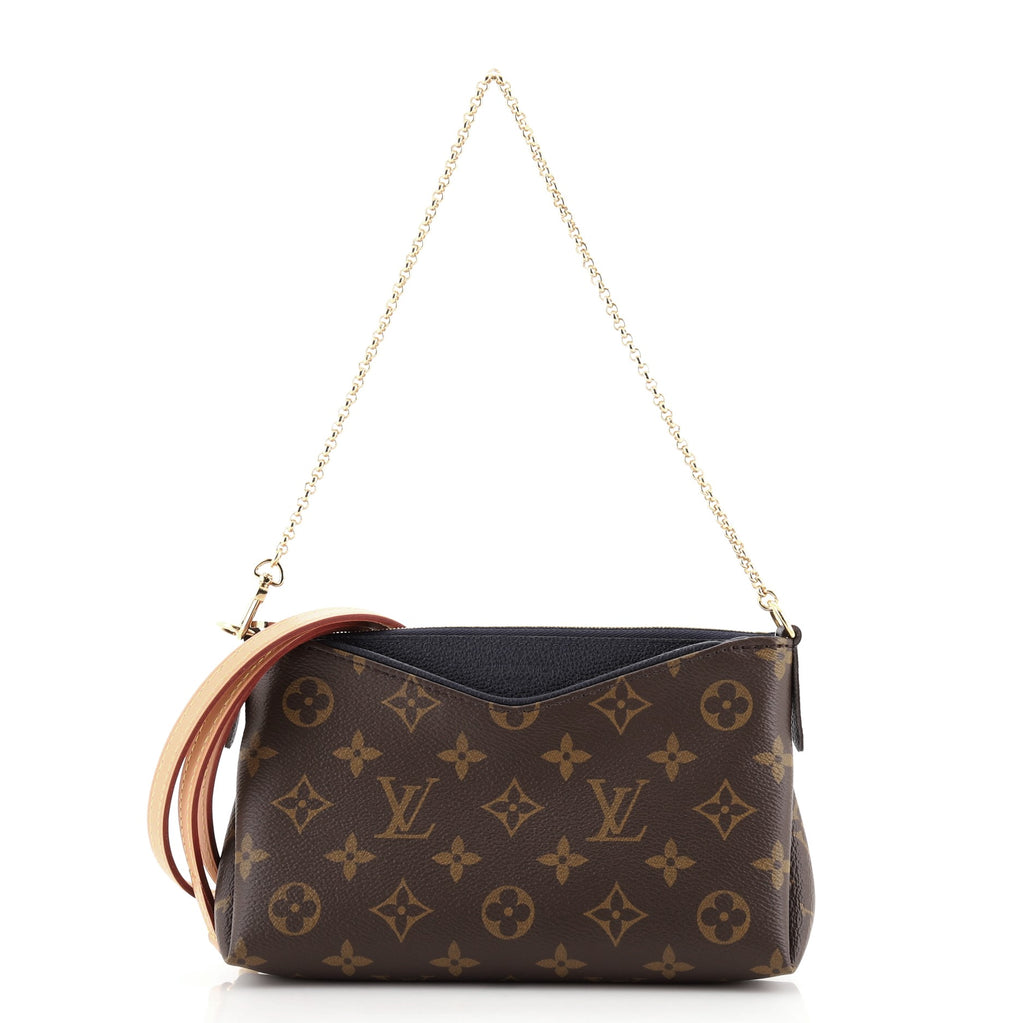 LOUIS VUITTON Monogram Canvas Pallas Clutch Crossbody Bag