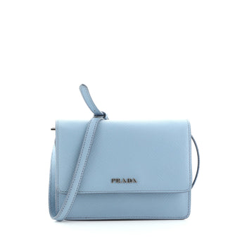 Prada Wallet on Strap Saffiano Leather Small