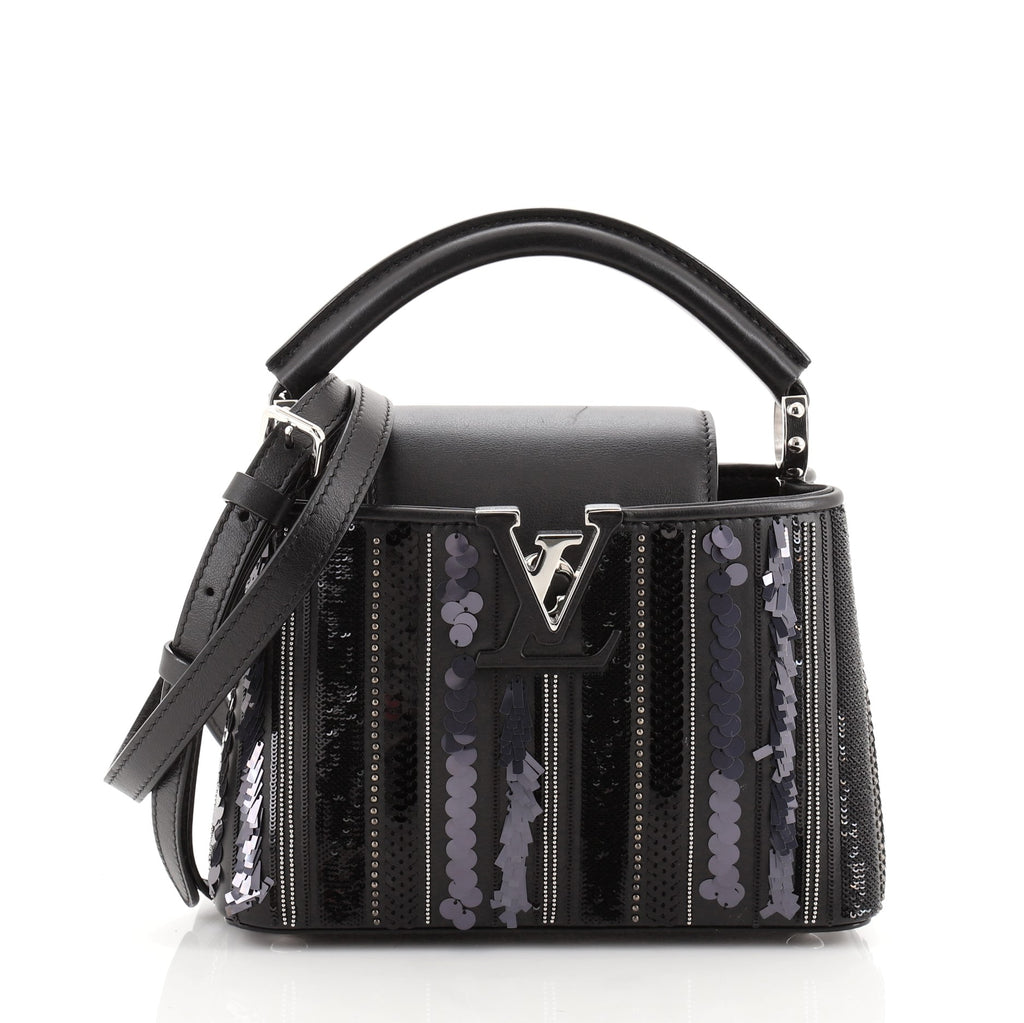 Louis Vuitton Sequin Capucines BB - Black Mini Bags, Handbags