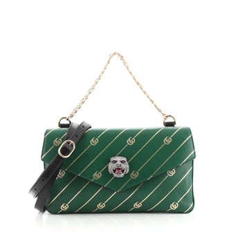 Gucci Thiara Double Shoulder Bag Printed Leather Medium