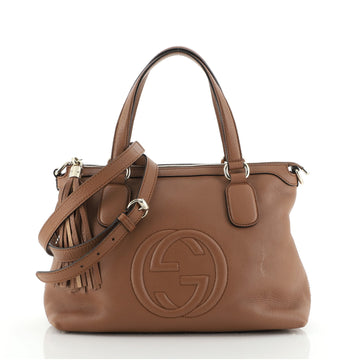 Gucci Soho Convertible Soft Top Handle Bag Leather