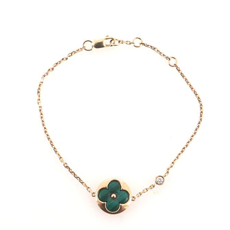 Louis Vuitton Color Blossom BB Bracelet 18K Rose Gold with Malachite and Diamond