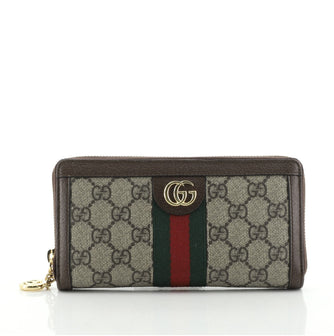 Gucci Ophidia Zip Around Wallet GG Coated Canvas