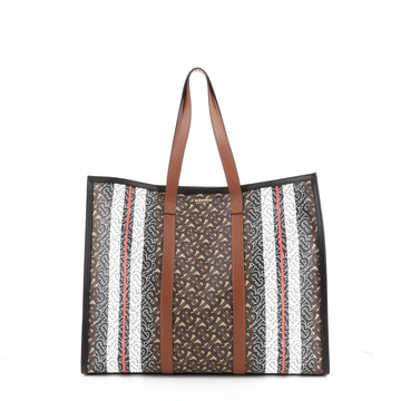 Burberry Open Tote Monogram E-Canvas Large
