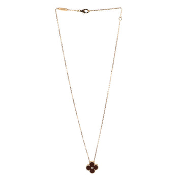 Van Cleef & Arpels Alhambra Pendant Necklace Limited Edition 18K Rose Gold and Bull's Eye with Diamond