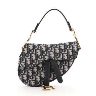 Christian Dior Saddle Handbag Oblique Canvas Mini