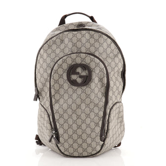 Gucci Interlocking G Backpack GG Coated Canvas Medium