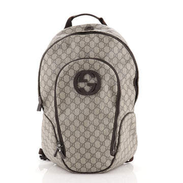 Gucci Interlocking G Backpack GG Coated Canvas Medium