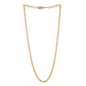 Saint Laurent Textured Chain Link Belt Metal Thin