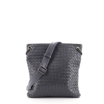 Bottega Veneta Flat Messenger Bag Intrecciato Nappa Medium