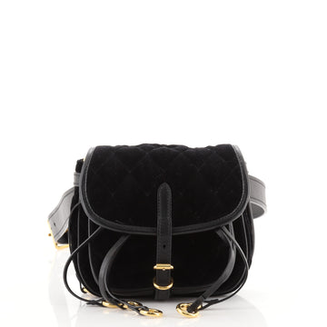 Prada Corsaire Belt Bag Quilted Velvet with Calfskin Small