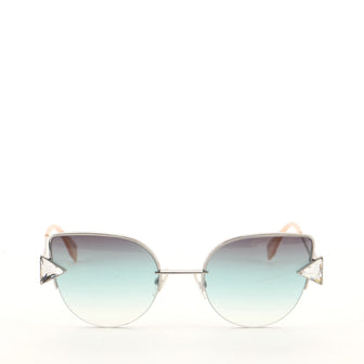 Fendi Iridia Round Sunglasses Metal