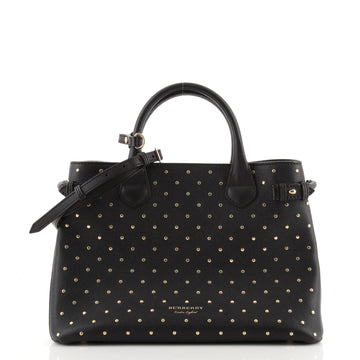 Burberry Banner Tote Studded Leather Medium